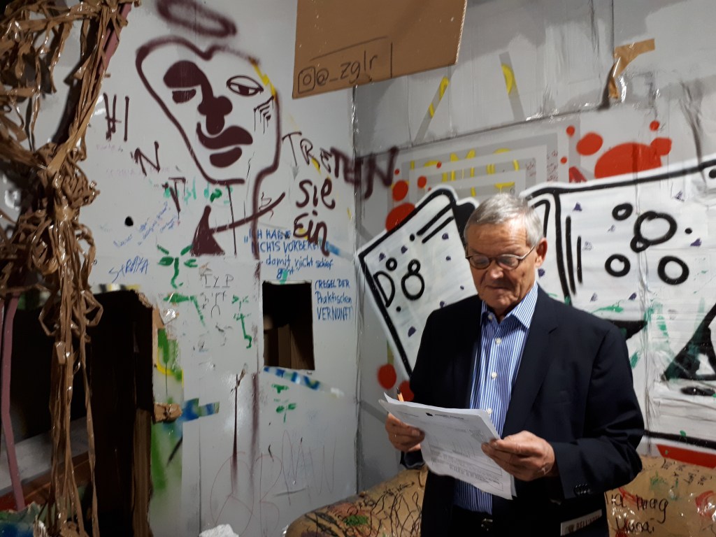 Hartwin Gromes in der Villa Stuck, 2016. Foto: privates Archiv des Autors.